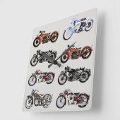 KLASSIEKE MOTORCYCLI VIERKANTE KLOK (Hoek)