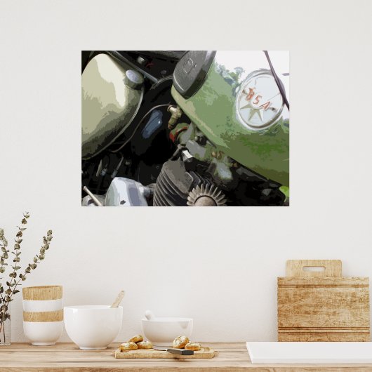KLASSIEKE MOTORCYCLUS 9 POSTER (Keuken)