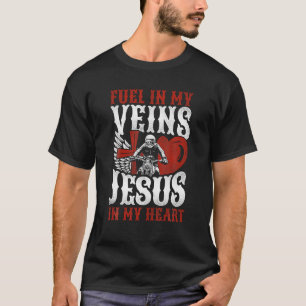 Klassieke Motorfiets Biker Jesus Faith Christelijk T-shirt