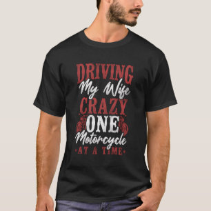 Klassieke Motorfiets Biker Vrouw Echtgenoot Rijden T-shirt