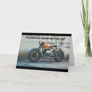 Klassieke motorfiets (Birthday Card) Kaart