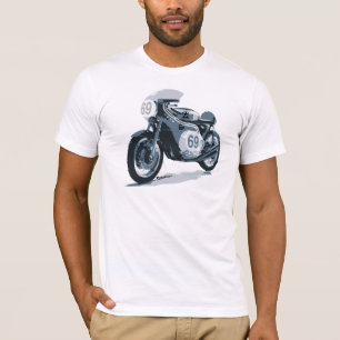 Klassieke motorfiets met Cafe Racer T-shirt