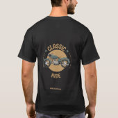 Klassieke motorfiets T-shirt (Achterkant)