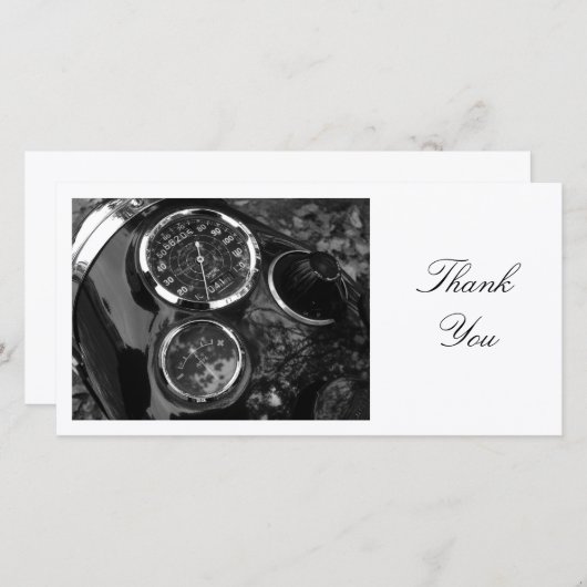 Klassieke motorfietsen - Dank u wel Bedankkaart (Voorkant / Achterkant)