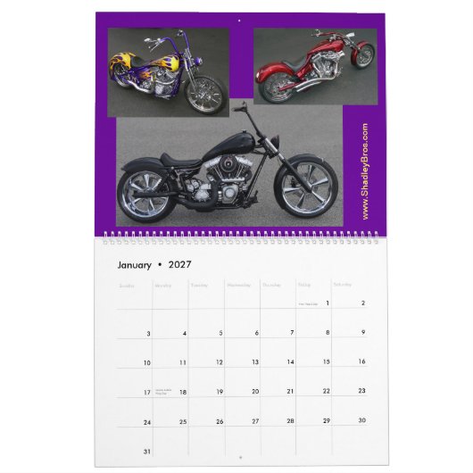 Klassieke motorfietsen kalender (Jan 2027)