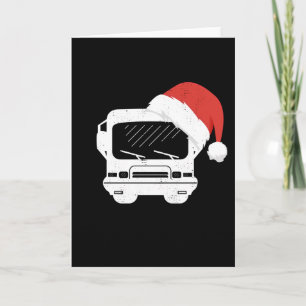 Klassieke motorhome hoed Kerstcadeau Kaart