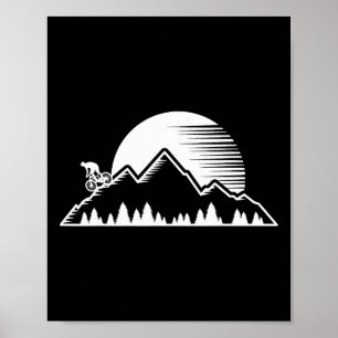 Klassieke Mountainbike Buitensport Mtb Afdalingsfi Poster