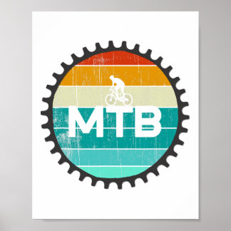 Klassieke Mountainbike - Retro Downhill Mtb Fietst Poster