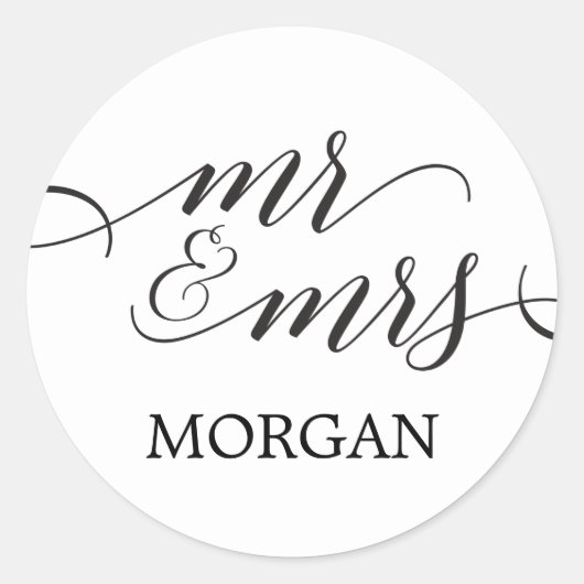 Klassieke Mr en Mrs Envelope Seals - Voor Stickers (Voorkant)