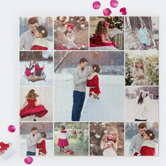 Klassieke multi-foto collage foto legpuzzel