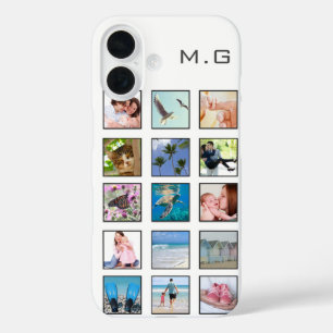 Klassieke Multiple Square Custom Photo Collage iPhone 16 Hoesje