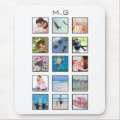 Klassieke Multiple Square Custom Photo Collage Muismat (Voorkant)
