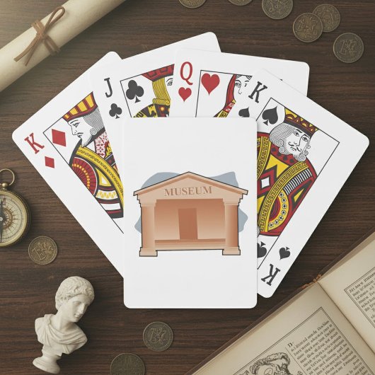 Klassieke museumarchitectuur pokerkaarten