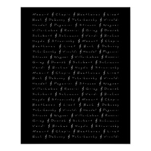 Klassieke muziek componisten perfect poster