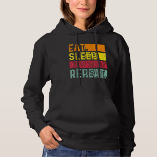 Klassieke muziek Eat Sleep 80's Muziek Herhaal Ret Hoodie
