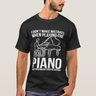 Klassieke Muziek Pianist Piano Muzikant Gift Piano T-shirt