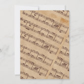 klassieke muziek piano bruiloft save the date (Achterkant)