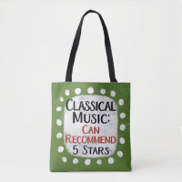 Klassieke Muziek Review 5 Sterren Canvas tas