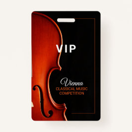 Klassieke Muziek Wedstrijd Event VIP Access Badge