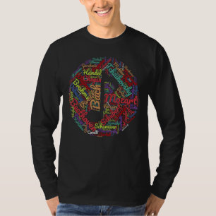 Klassieke muziekcomponisten schrijven voor Word Ar T-shirt