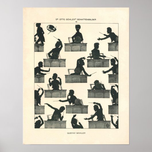 Klassieke muziekdirigent - mahler poster (Voorkant)