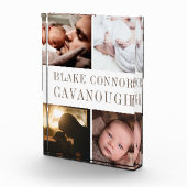 Klassieke naam 4-Foto Baby Keepsake Fotoblokken (Rechts)