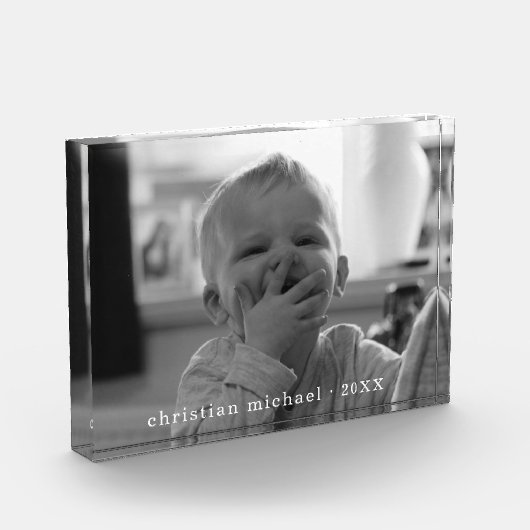 Klassieke naam aangepaste foto blok (Links)