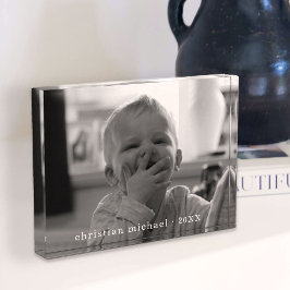 Klassieke naam aangepaste fotoblok