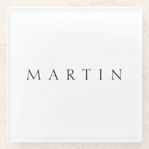 Klassieke naam (of woord) glazen onderzetter