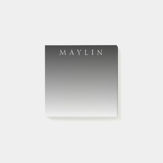 Klassieke naam of woord | Gradiëntgrijs Post-it® Notes (Voorkant)