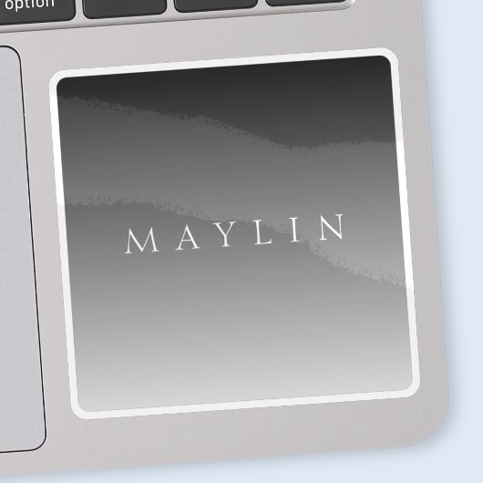 Klassieke naam of woord | Gradiëntgrijs Sticker