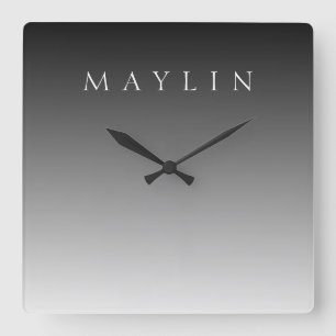 Klassieke naam of woord   Gradiëntgrijs Vierkante Klok