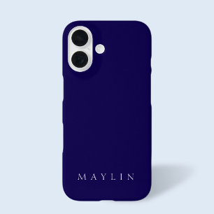 Klassieke naam of woord Paars donkerblauw iPhone 16 Hoesje