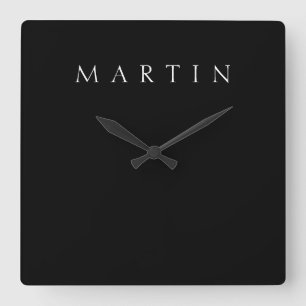Klassieke naam (of woord)   Zwart-wit Vierkante Klok
