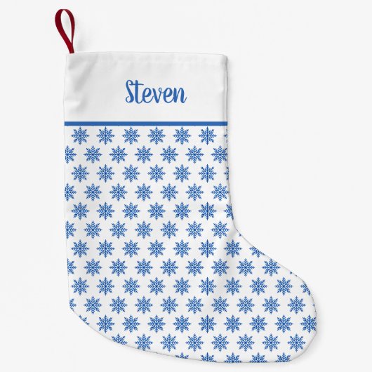 Klassieke naam Snowflake Winter Christmas Stocking Kleine Kerstsok (Voorkant)