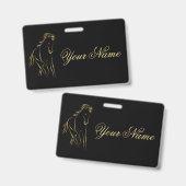 Klassieke naamtag badge (Voor- en achterkant)