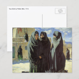 Klassieke Native American, Taos Girls door Walter Briefkaart