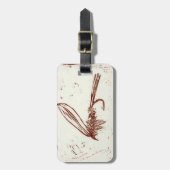 Klassieke natte Bagagelabel van de "bruine haring" (Voorkant verticaal)