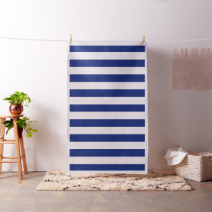 Klassieke Nautical Navy Blue Stripes Stof