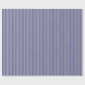 Klassieke Navy Blue en White Stripe Pattern Cadeaupapier (Vlak)