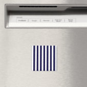 Klassieke Navy Blue en White Stripe Pattern Magneet (Insitu (Vaatwasser))