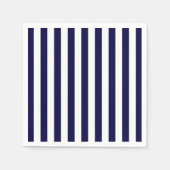 Klassieke Navy Blue en White Stripe Pattern Servet (Voorkant)