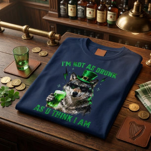 Klassieke Navy Ik Ben Niet Zo Dronken Wolfen Pub T T-shirt