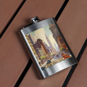 Klassieke New Yorkse Reisposter Kunst Flacon