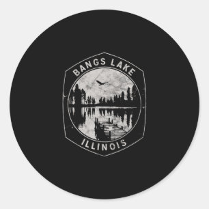 Klassieke Ngs Meer Illinois Buiten Vakantie Ronde Sticker