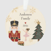 Klassieke Notenkraker Kerst Acryl Ornament (voorkant)