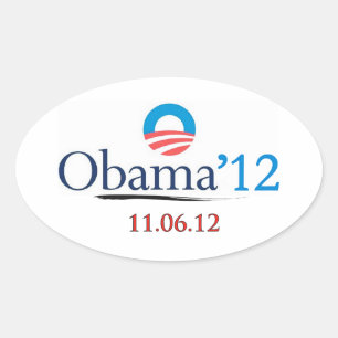 Klassieke Obama 2012 ovale Sticker