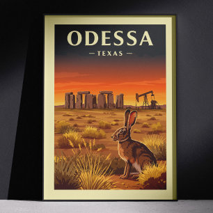 Klassieke Odessa Texas Poster