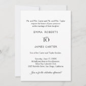 Klassieke officiële uitnodiging tot huwelijk (Voorkant)