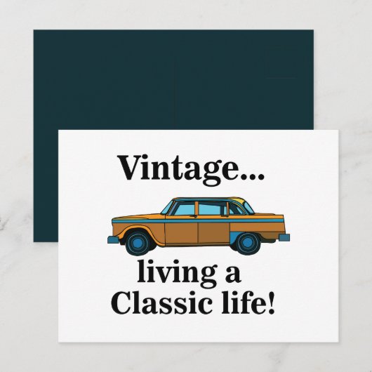 Klassieke Oldtimer Briefkaart (Voorkant / Achterkant)